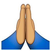 Emoji 🙏🏽 Mani Giunte: Carnagione Olivastra su Apple iOS 9.3.