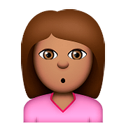 🙎🏽 Emoji Pessoa Fazendo Bico: Pele Morena na Apple iOS 9.3.