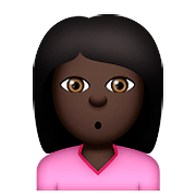 🙎🏿 Emoji schmollende Person: dunkle Hautfarbe Apple iOS 9.3.