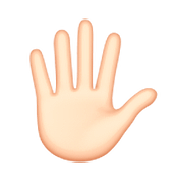 🖐🏻 Emoji Mão Aberta Com Os Dedos Separados: Pele Clara na Apple iOS 9.3.