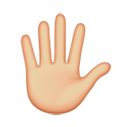 Emoji 🖐🏼 Mano Aperta: Carnagione Abbastanza Chiara su Apple iOS 9.3.