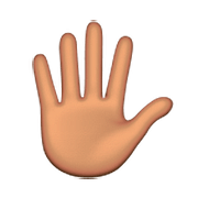 🖐🏽 Emoji Hand mit gespreizten Fingern: mittlere Hautfarbe Apple iOS 9.3.