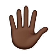 🖐🏿 Emoji Hand mit gespreizten Fingern: dunkle Hautfarbe Apple iOS 9.3.