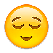 Emoji 😌 Faccina Sollevata su Apple iOS 9.3.