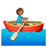 Emoji 🚣🏽 Persona In Barca A Remi: Carnagione Olivastra su Apple iOS 9.3.