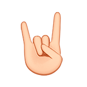 🤘🏻 Emoji Saudação Do Rock: Pele Clara na Apple iOS 9.3.