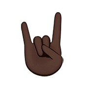 Emoji 🤘🏿 Segno Delle Corna: Carnagione Scura su Apple iOS 9.3.