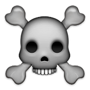 ☠️ Emoji Totenkopf mit gekreuzten Knochen Apple iOS 9.3.