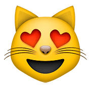 😻 Emoji Rosto De Gato Sorridente Com Olhos De Coração na Apple iOS 9.3.