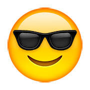 Emoji 😎 Faccina Con Sorriso E Occhiali Da Sole su Apple iOS 9.3.