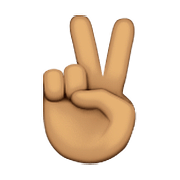 Emoji ✌🏽 Vittoria: Carnagione Olivastra su Apple iOS 9.3.