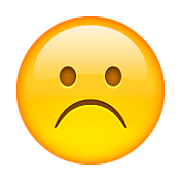 ☹️ Emoji Rosto Descontente na Apple iOS 9.3.