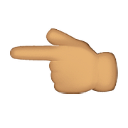 👈🏽 Emoji Dorso De Mano Con índice A La Izquierda: Tono De Piel Medio en Apple iOS 9.3.