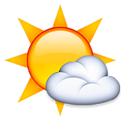 🌤️ Emoji Sonne hinter kleiner Wolke Apple iOS 9.3.