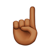 ☝🏾 Emoji Dedo índice Hacia Arriba: Tono De Piel Oscuro Medio en Apple iOS 9.3.