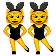 Emoji 👯 Persone Con Orecchie Da Coniglio su Apple iOS 9.3.