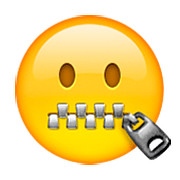 Emoji 🤐 Faccina Con Bocca Con Cerniera su Apple iOS 9.3.