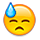 😓 Emoji Rosto Cabisbaixo Com Gota De Suor na Apple iPhone OS 2.2.
