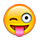 😜 Emoji Rosto Piscando E Com Língua Para Fora na Apple iPhone OS 2.2.