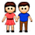 Emoji 👫 Uomo E Donna Che Si Tengono Per Mano su Apple iPhone OS 2.2.