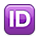 🆔 Emoji Großbuchstaben ID in lila Quadrat Apple iPhone OS 2.2.
