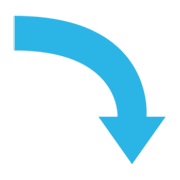 Emoji ⤵️ Freccia Curva In Basso su emojidex 1.0.14.