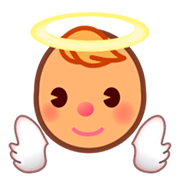 👼🏽 Emoji Bebé ángel: Tono De Piel Medio en emojidex 1.0.14.