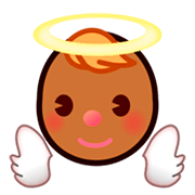 👼🏾 Emoji Bebé ángel: Tono De Piel Oscuro Medio en emojidex 1.0.14.