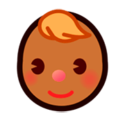 👶🏾 Emoji Bebê: Pele Morena Escura na emojidex 1.0.14.