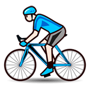 🚴🏻 Emoji Ciclista: Pele Clara na emojidex 1.0.14.