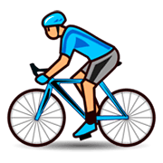 Émoji 🚴🏽 Cycliste : Peau Légèrement Mate sur emojidex 1.0.14.