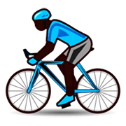 Emoji 🚴🏿 Ciclista: Carnagione Scura su emojidex 1.0.14.