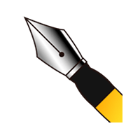 Émoji ✒️ Stylo Plume Noir sur emojidex 1.0.14.