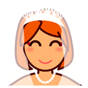 👰🏽 Emoji Noiva: Pele Morena na emojidex 1.0.14.