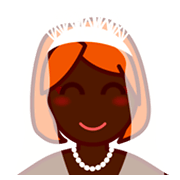 👰🏿 Emoji Novia Con Velo: Tono De Piel Oscuro en emojidex 1.0.14.