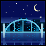 Emoji 🌉 Ponte Di Notte su emojidex 1.0.14.