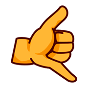 Emoji 🤙 Mano Con Gesto Di Chiamata su emojidex 1.0.14.