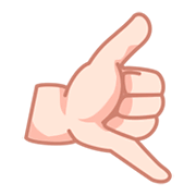 🤙🏻 Emoji ruf-mich-an-Handzeichen: helle Hautfarbe emojidex 1.0.14.