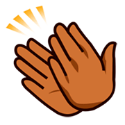 👏🏾 Emoji Manos Aplaudiendo: Tono De Piel Oscuro Medio en emojidex 1.0.14.