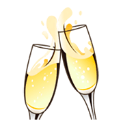 Emoji 🥂 Brindisi su emojidex 1.0.14.