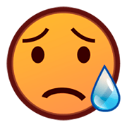 😥 Emoji Rosto Triste, Mas Aliviado na emojidex 1.0.14.