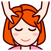 💆🏻 Emoji Person, die eine Kopfmassage bekommt: helle Hautfarbe emojidex 1.0.14.