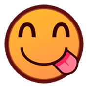 😋 Emoji sich die Lippen leckendes Gesicht emojidex 1.0.14.