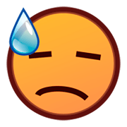 😓 Emoji bedrücktes Gesicht mit Schweiß emojidex 1.0.14.