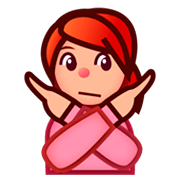 🙅🏼 Emoji Persona Haciendo El Gesto De «no»: Tono De Piel Claro Medio en emojidex 1.0.14.