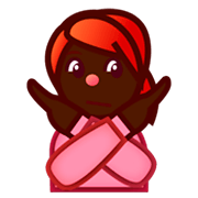Emoji 🙅🏿 Persona Che Fa Segno Di No: Carnagione Scura su emojidex 1.0.14.