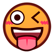 😜 Emoji Cara Sacando La Lengua Y Guiñando Un Ojo en emojidex 1.0.14.