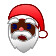 🎅🏿 Emoji Weihnachtsmann: dunkle Hautfarbe emojidex 1.0.14.