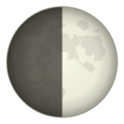 Émoji 🌓 Premier Quartier De Lune sur emojidex 1.0.14.