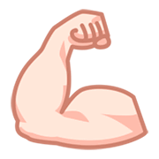 💪🏻 Emoji Bíceps Flexionado: Tono De Piel Claro en emojidex 1.0.14.